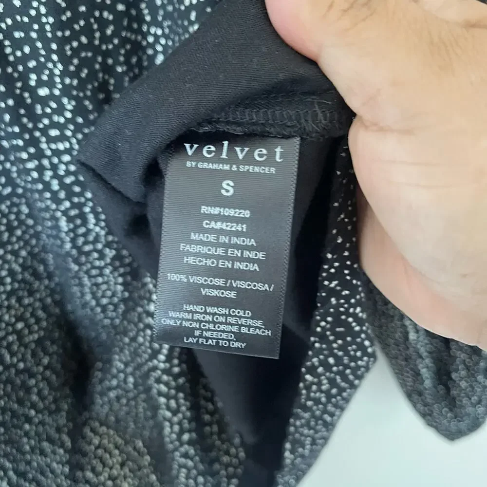 Velvet By Graham & Spencer Shirley Metallic Dot Print Blouse